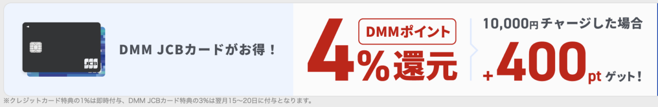 DMMカード　4％還元